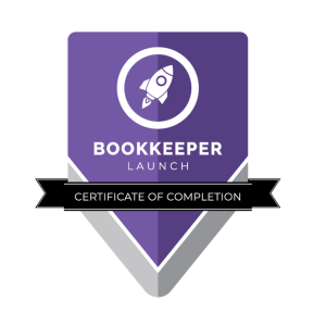 Bookkeeper Launch Certificate of Completion